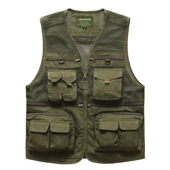 Unloading Tactical Vest Coat Fashion Men's Summer Photographer Waistcoat Mesh Work Sleeveless Jacket Tool Many Pocket Vest Male
Unloading Tactical Vest Coat Fashion Men's Summer Photographer Waistcoat Mesh Work Sleeveless Jacket Tool Many Pocket Vest Male