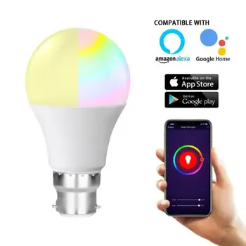 Dimmable 11W B22 WiFi Smart Light Bulb LED Lamp App Operate Alexa Google Cellphone Voice Control Wake up Smart Lamp Night Light
Dimmable 11W B22 WiFi Smart Light Bulb LED Lamp App Operate Alexa Google Cellphone Voice Control Wake up Smart Lamp Night Light