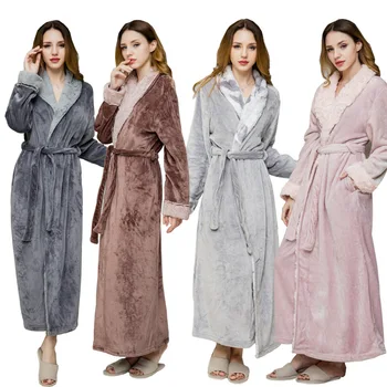 Flannel Female Home Cothing Kimono Robe Long Coral Fleece Nightwear Sleepwear Intimate Lingerie Casual Couple Nightgown
Flannel Female Home Cothing Kimono Robe Long Coral Fleece Nightwear Sleepwear Intimate Lingerie Casual Couple Nightgown