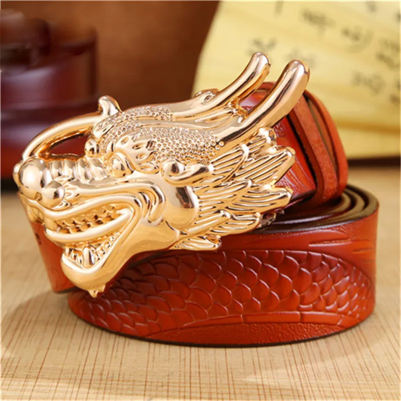 Luxury Quality Dragon Belt Buckle Genuine Leather Men Belt Designer Metal Faucet Buckle Belt Jeans Casual Style Male Cow Leather 
Luxury Quality Dragon Belt Buckle Genuine Leather Men Belt Designer Metal Faucet Buckle Belt Jeans Casual Style Male Cow Leather