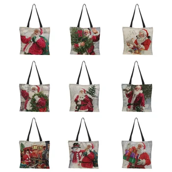 Customized ladies shoulder bag double-sided printing foldable reusable linen bag shopping casual Christmas day pattern 43cm*43cm
Customized ladies shoulder bag double-sided printing foldable reusable linen bag shopping casual Christmas day pattern 43cm*43cm