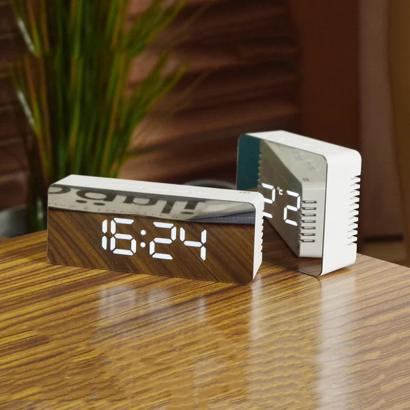 LED Night Light Mirror Alarm Clock Digital Snooze Wake Up Table Clock Electronic Time Temperature Display Home Decor Clock Lamp
LED Night Light Mirror Alarm Clock Digital Snooze Wake Up Table Clock Electronic Time Temperature Display Home Decor Clock Lamp