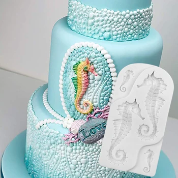 Seahorses Silicone Sugarpaste Icing Mold for Cake Decorating Tools Crafts Sugarcraft Candies Chocolate Cupcakes Topper
Seahorses Silicone Sugarpaste Icing Mold for Cake Decorating Tools Crafts Sugarcraft Candies Chocolate Cupcakes Topper