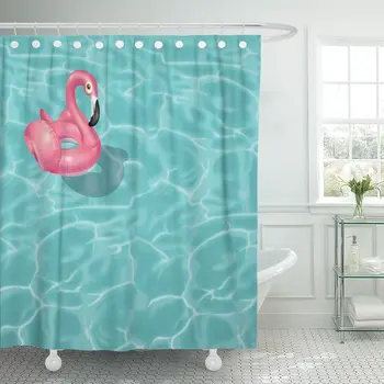 Pink Pool Flamingo Float Summer Party Fun Holiday Playful Shower Curtain Waterproof Polyester Fabric 72 x 72 Inches Set
Pink Pool Flamingo Float Summer Party Fun Holiday Playful Shower Curtain Waterproof Polyester Fabric 72 x 72 Inches Set