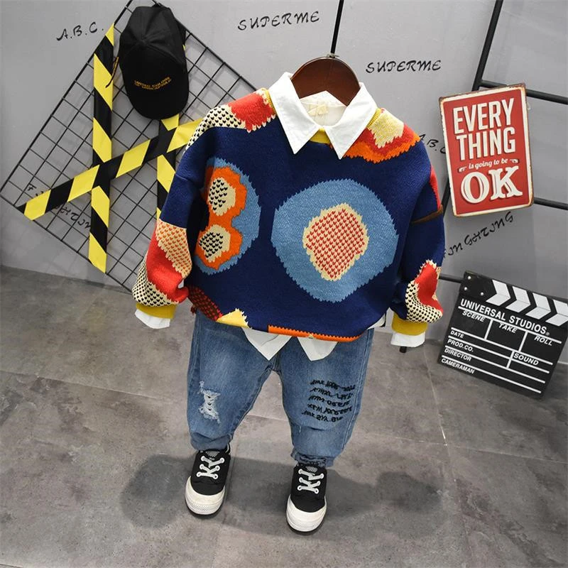 Toddler Boys Clothing Sets Casual Print Sweater White Shirt Letter Jeans Kids Tracksuit Stylish Clothes For Boys Sport Suit 2019
Toddler Boys Clothing Sets Casual Print Sweater White Shirt Letter Jeans Kids Tracksuit Stylish Clothes For Boys Sport Suit 2019