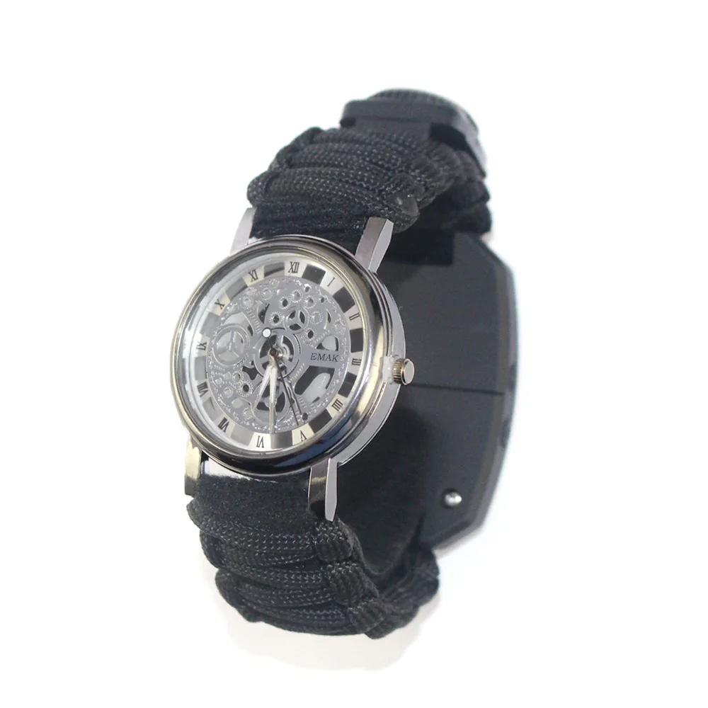 Alarm Field Survival Hollow out Art "Watch Header Watch Adjustable Watch Strap Velcro Rescue Parachute Cord Watch
Alarm Field Survival Hollow out Art "Watch Header Watch Adjustable Watch Strap Velcro Rescue Parachute Cord Watch