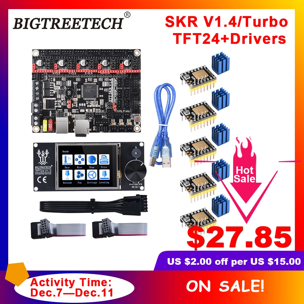 BIGTREETECH BTT SKR V1.4 SKR V1.4 Turbo 32 Bit Motherboard TFT24 V1.1 Touch Screen Upgrade SKR V1.3 TMC2209 Stepper Motor Driver
BIGTREETECH BTT SKR V1.4 SKR V1.4 Turbo 32 Bit Motherboard TFT24 V1.1 Touch Screen Upgrade SKR V1.3 TMC2209 Stepper Motor Driver
