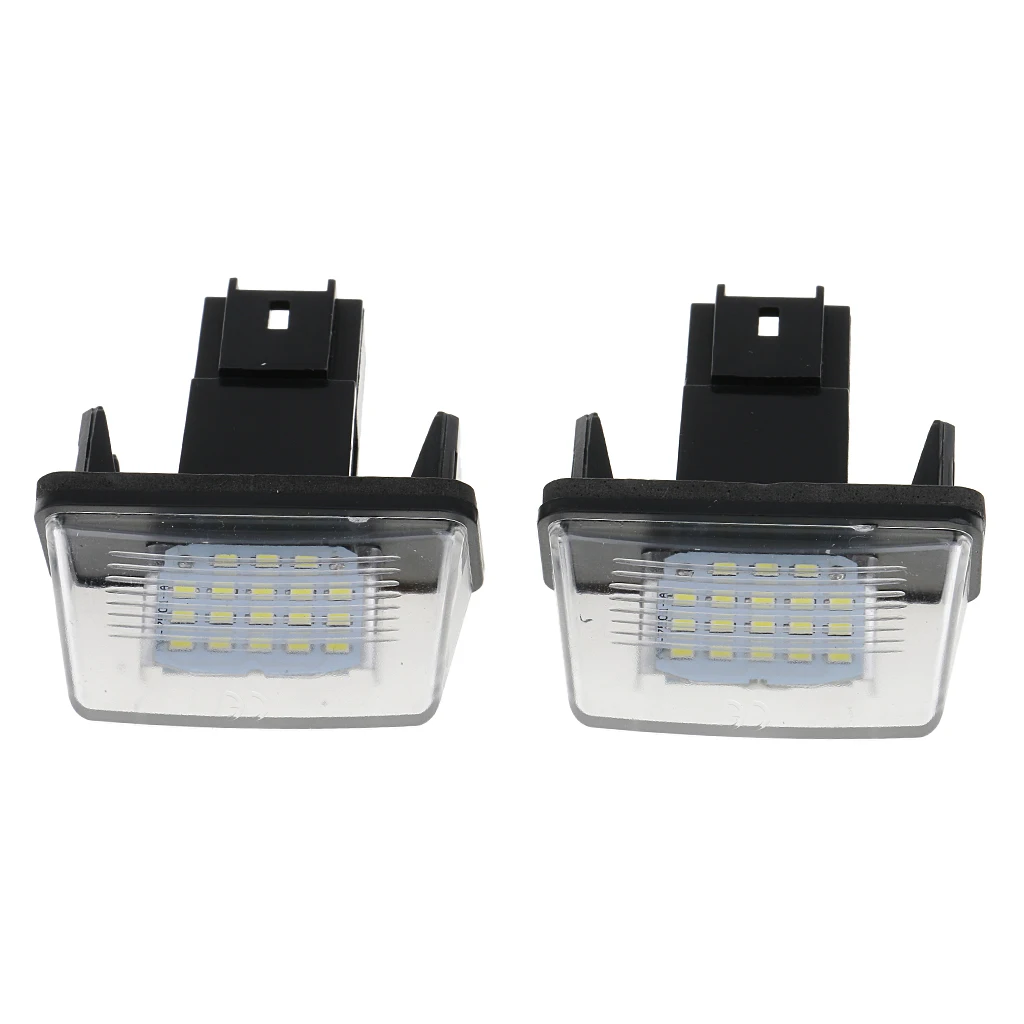 2 Pcs Replacement 18 SMD White LED License Plate Light For Citroen C3 C4 C5 C6 Saxo 2 Pcs Replacement 18 SMD White LED License Plate Light For Citroen C3 C4 C5 C6 Saxo