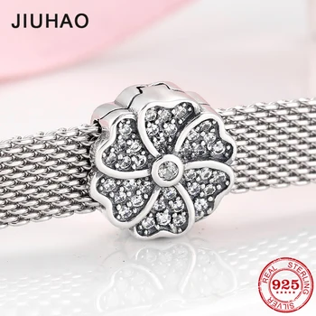 New 925 Sterling Silver Glamorous flowers Sparkling Clear CZ Clip Beads Fit Reflection Charms Bracelet For Women Jewelry Making 
New 925 Sterling Silver Glamorous flowers Sparkling Clear CZ Clip Beads Fit Reflection Charms Bracelet For Women Jewelry Making