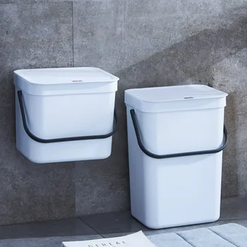 Wall-mounted Trash Can Household Kitchen Plastic Portable Storage Bucket Waste Bin Creative Bathroom with Lid Trash Bin pf82716 
Wall-mounted Trash Can Household Kitchen Plastic Portable Storage Bucket Waste Bin Creative Bathroom with Lid Trash Bin pf82716