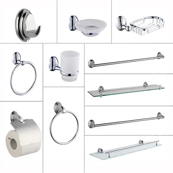Stainless Steel Bathroom Hardware Accessoeies Single Tier Glass Shelf Wall Chrome Toilet Brush Holder Robe Hook Soap Dish
Stainless Steel Bathroom Hardware Accessoeies Single Tier Glass Shelf Wall Chrome Toilet Brush Holder Robe Hook Soap Dish