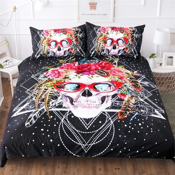 Halloween Bedding Linen Sets Adults Bedclothes Pillowcase Soft Fashion Skull Printed US Twin/Queen/King Bedding Duvet Cover Set 
Halloween Bedding Linen Sets Adults Bedclothes Pillowcase Soft Fashion Skull Printed US Twin/Queen/King Bedding Duvet Cover Set