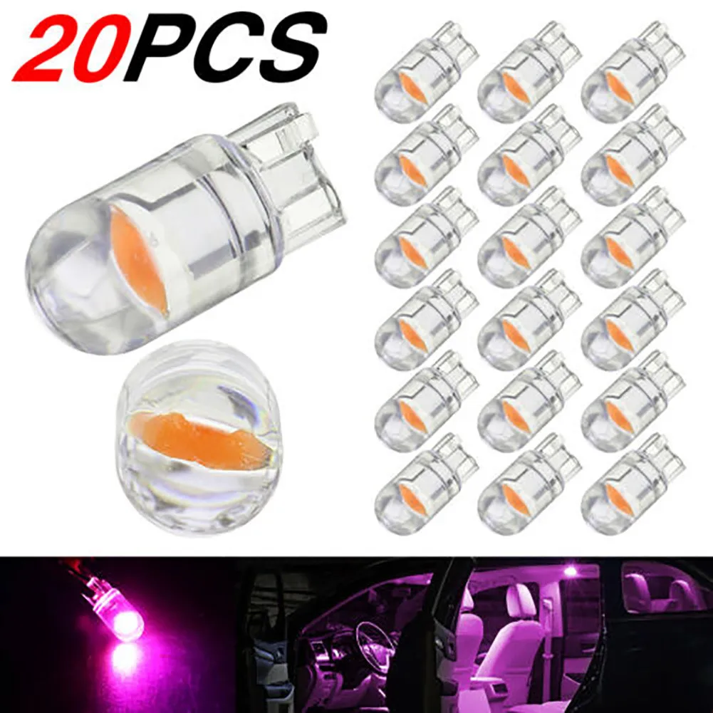 20pcs LED COB Pink Purple W5W Car Interior Light Dome Lamp Map Bulb T10 W5W 194 168 147 152 158 159 Lamp Map Bulbs
20pcs LED COB Pink Purple W5W Car Interior Light Dome Lamp Map Bulb T10 W5W 194 168 147 152 158 159 Lamp Map Bulbs
