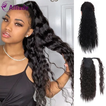 AILIADE 11 Colors Long Corn Wavy Ponytail Extension for Women Synthetic Wrap Around Magic Paste Curly Ponytail Brown Black
AILIADE 11 Colors Long Corn Wavy Ponytail Extension for Women Synthetic Wrap Around Magic Paste Curly Ponytail Brown Black