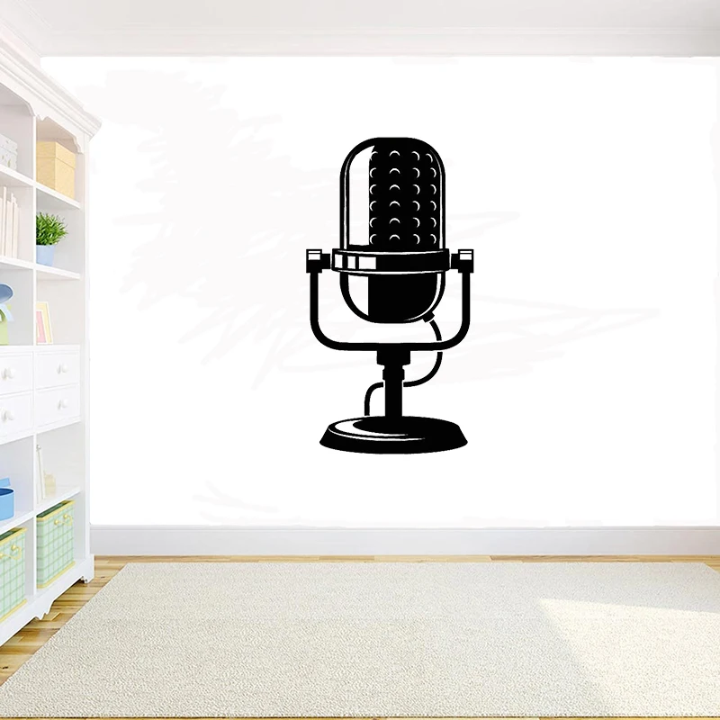 MIC Vinyl Wall Decal Microphone Music Musical Art Room Decor Stickers Mural home decor for Music Studio decals Y22
MIC Vinyl Wall Decal Microphone Music Musical Art Room Decor Stickers Mural home decor for Music Studio decals Y22