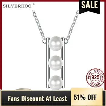 SILVERHOO 925 Sterling Silver Pendant Necklaces Simple Three Shell Pearls Women Necklace Party Fine Jewelry Wedding Couple Gift
SILVERHOO 925 Sterling Silver Pendant Necklaces Simple Three Shell Pearls Women Necklace Party Fine Jewelry Wedding Couple Gift