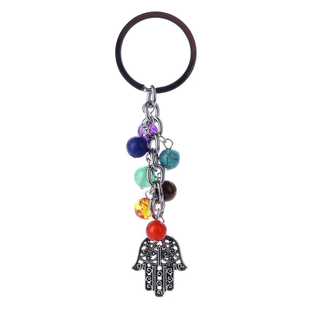 Fashion 7 Chakra Multicolor Yoga Keyring Healing Beads Natural Crystal Stone Pray Keychains Car Key Chain Charm Pendant For Bag
Fashion 7 Chakra Multicolor Yoga Keyring Healing Beads Natural Crystal Stone Pray Keychains Car Key Chain Charm Pendant For Bag
