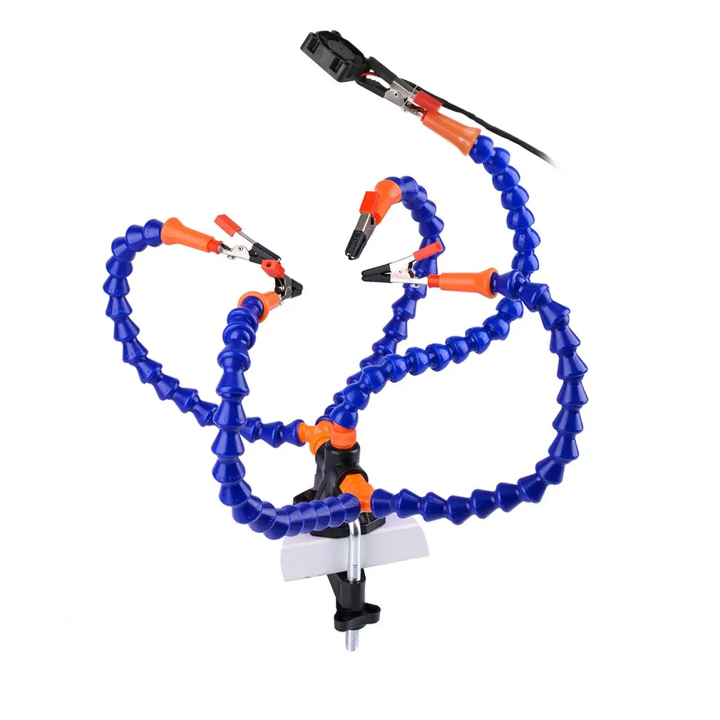 Multi Soldering Helping Hand Third Hand Tool 3X Magnifying USB DC Fan Flashlight Magnifier PCB Welding Repair Station 
Multi Soldering Helping Hand Third Hand Tool 3X Magnifying USB DC Fan Flashlight Magnifier PCB Welding Repair Station