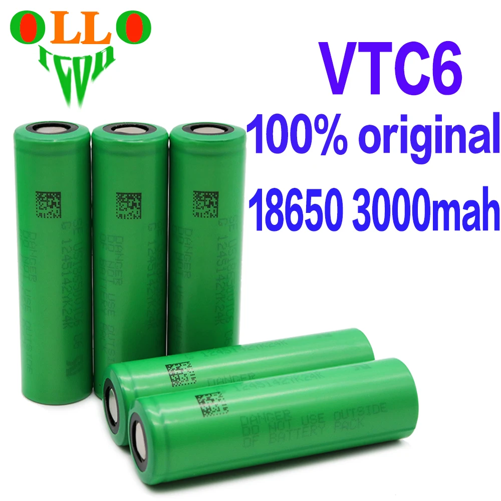 Фото 2020 hot VTC6 3.7V 3000mAh rechargeable Li-ion battery 18650 US18650VTC6 30A High power tools flashligh | Электроника