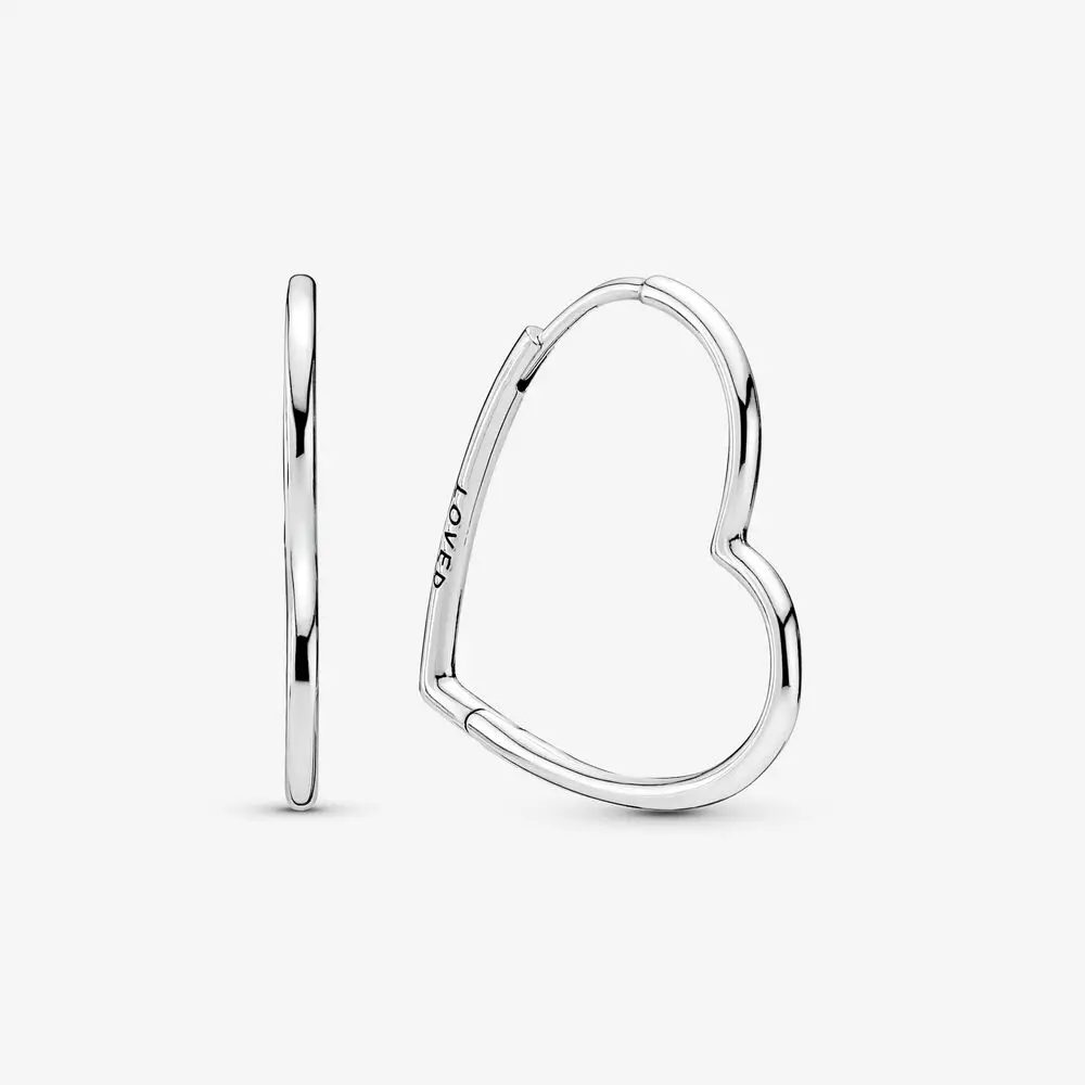 297822_RGB Asymmetrical Heart Hoop Earrings