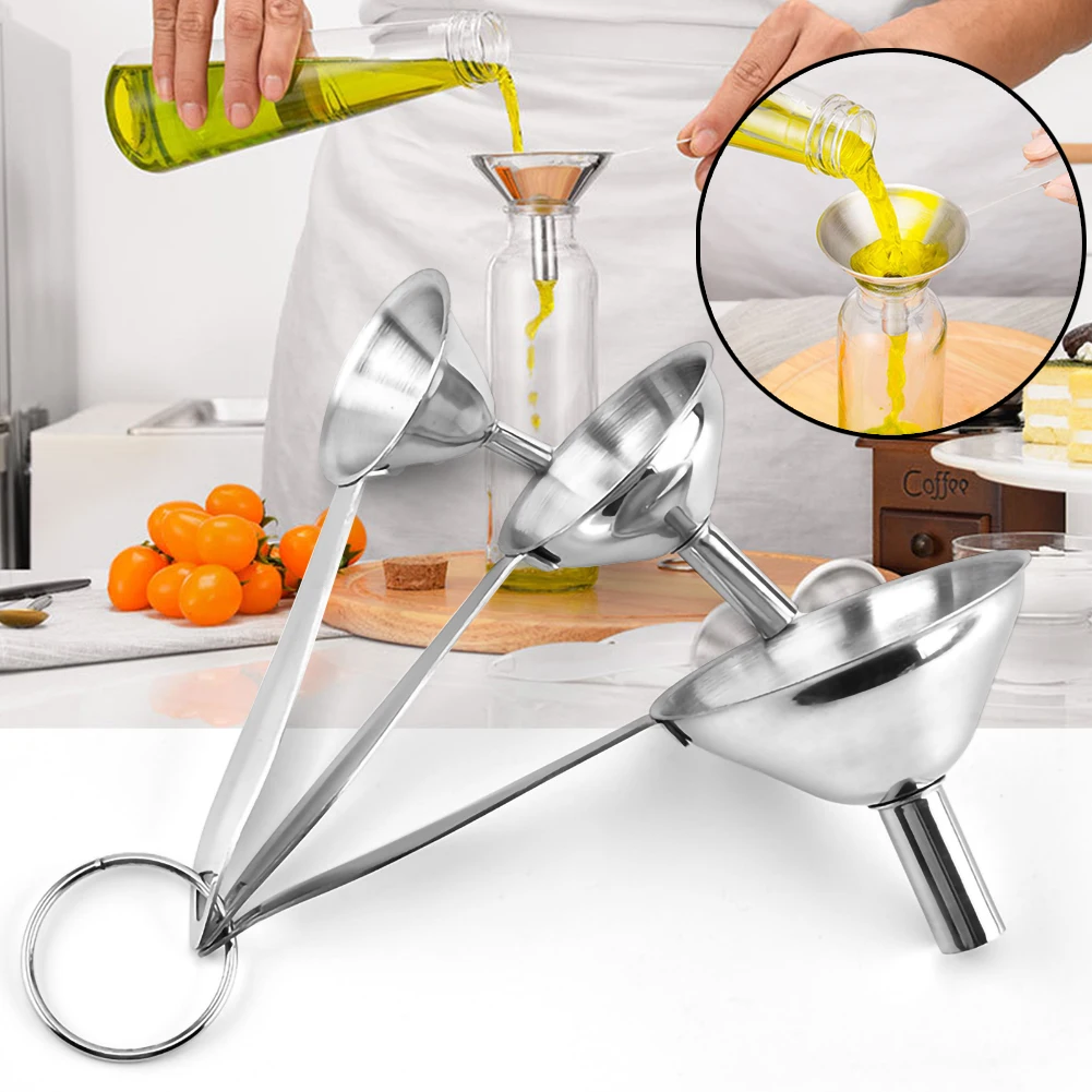 1pcs Mini Stainless Steel Bar Wine Flask Small Mouth Funnels Portable Funnels Be Hung Household Liquid Dispensing Kitchen Tools
1pcs Mini Stainless Steel Bar Wine Flask Small Mouth Funnels Portable Funnels Be Hung Household Liquid Dispensing Kitchen Tools