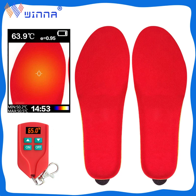 New 2000mAh Heating Insoles with LED Remote Control Men Women Sport EVA Shoes Pads Outdoor Skiing Heated Insoles EUR 35-46 Size
New 2000mAh Heating Insoles with LED Remote Control Men Women Sport EVA Shoes Pads Outdoor Skiing Heated Insoles EUR 35-46 Size