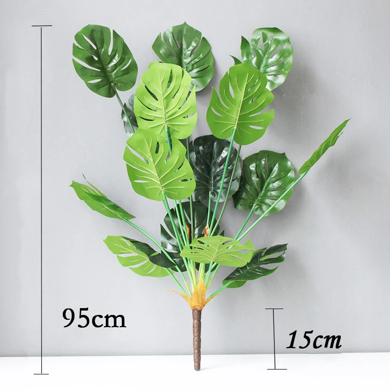 95cm Tropical Monstera Large Artificial Plants Fake Palm Tree Branches False Leaves Plastic Turtle Leafs For Home Wedding Decor
95cm Tropical Monstera Large Artificial Plants Fake Palm Tree Branches False Leaves Plastic Turtle Leafs For Home Wedding Decor
