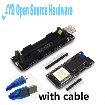 18650 Battery Shield V3 ESP32 OLED For D1 Raspberry Pi For Arduino Lolin32 ESP8266 ESP32S CP2102 Rev1 WiFi Module USB Cable
18650 Battery Shield V3 ESP32 OLED For D1 Raspberry Pi For Arduino Lolin32 ESP8266 ESP32S CP2102 Rev1 WiFi Module USB Cable
