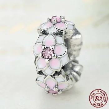 DIY beading bracelet accessories S925 sterling silver beads Magnolia enamel beads all-match accessories Y PSC080
DIY beading bracelet accessories S925 sterling silver beads Magnolia enamel beads all-match accessories Y PSC080