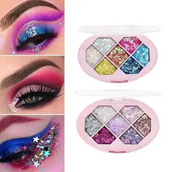 7 Colors Sparkle Glitter EyeShadows Palette Makeup Diamond Pigment Eye Shadow Sequins Face P0L7
7 Colors Sparkle Glitter EyeShadows Palette Makeup Diamond Pigment Eye Shadow Sequins Face P0L7
