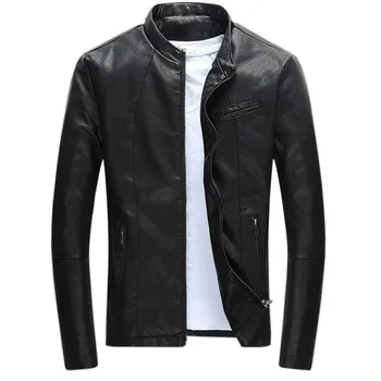 2020 New Men's Leather Jacket Brand Clothing Good quality Stand Collar Male Slim Fit New Arrival Coats 6949
2020 New Men's Leather Jacket Brand Clothing Good quality Stand Collar Male Slim Fit New Arrival Coats 6949
