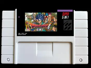 Dragon Quest 5 in 1 46 pins Video games card NTSC version for Retro Video games Console !
Dragon Quest 5 in 1 46 pins Video games card NTSC version for Retro Video games Console !