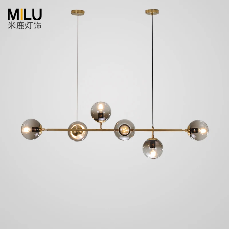 Artpad Nordic Glass LED Chandelier Light for Dining Room Cloth Store Living Hanging Pendant Lamp G9 Bulb Included | Лампы и освещение