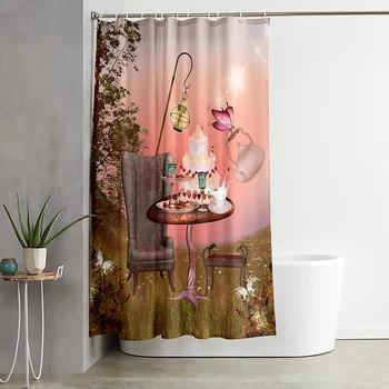 Antique Delicious Cake Table and Chair Pattern Printing Shower Curtain Waterproof Fabric Washable Bathroom with Hook Accessories
Antique Delicious Cake Table and Chair Pattern Printing Shower Curtain Waterproof Fabric Washable Bathroom with Hook Accessories