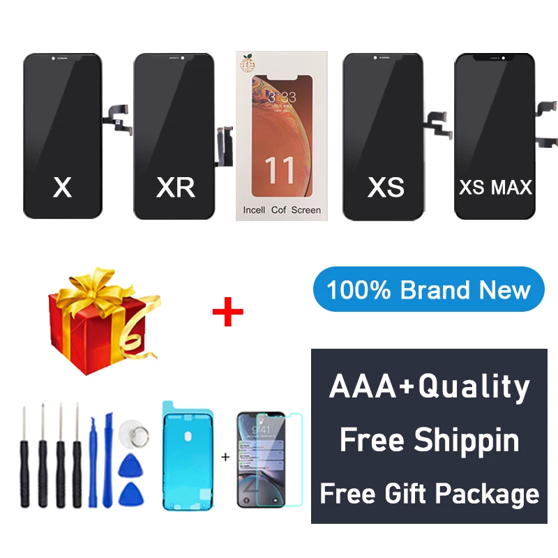AAA+++ High Quality RJ Incel Display For iPhone X XS XR XS MAX 11 LCD 3D Touch Screen Replacement Digitizer Assembly Free shipp
AAA+++ High Quality RJ Incel Display For iPhone X XS XR XS MAX 11 LCD 3D Touch Screen Replacement Digitizer Assembly Free shipp