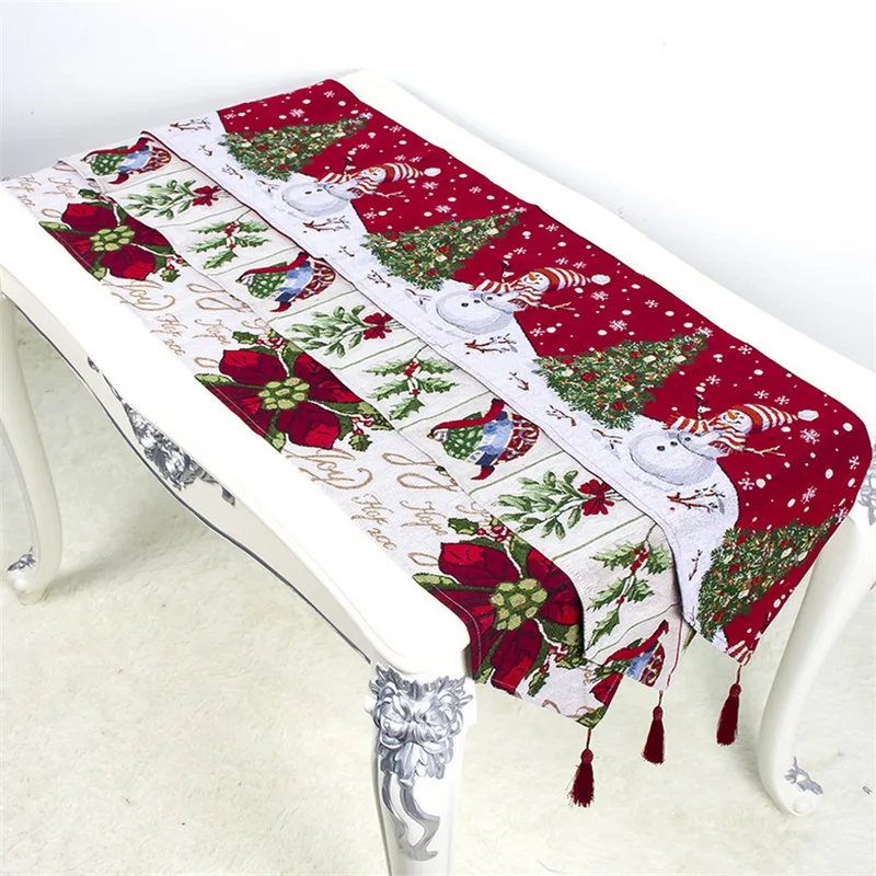 180x34cm Christmas Table Runner Mat Embroidered Polyester Tablecloth Xmas Flag Home Party Decorative Snowman Table Desktop Decor
180x34cm Christmas Table Runner Mat Embroidered Polyester Tablecloth Xmas Flag Home Party Decorative Snowman Table Desktop Decor