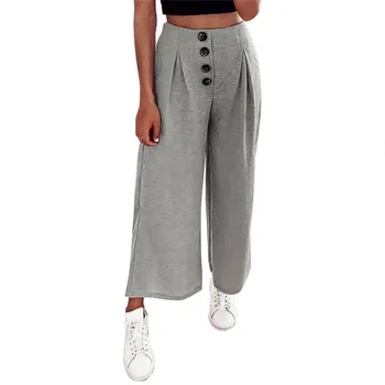 Fashion Women Palazzo Pants Culottes Ladies Loose High Waist Wide Leg Solid Long Trousers Autumn Pantalon Femme Mujer
Fashion Women Palazzo Pants Culottes Ladies Loose High Waist Wide Leg Solid Long Trousers Autumn Pantalon Femme Mujer