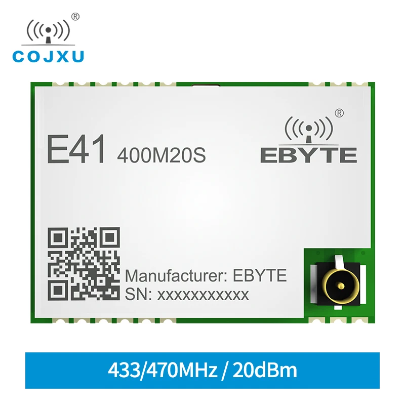 Cojxu E41-400M20S 2km wireless data transmission module 433MHz A7139 20dBm rf transmitter receiver 470MHz SPI module IOT
Cojxu E41-400M20S 2km wireless data transmission module 433MHz A7139 20dBm rf transmitter receiver 470MHz SPI module IOT