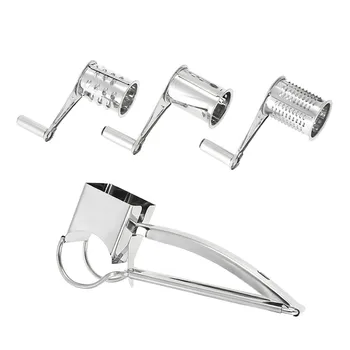 3 In 1 Kitchen Craft Stainless Steel Hand Held Rotary Cheese Grater Shredde Kitchen Tool Cheese Grater Multi-Purpose 
3 In 1 Kitchen Craft Stainless Steel Hand Held Rotary Cheese Grater Shredde Kitchen Tool Cheese Grater Multi-Purpose