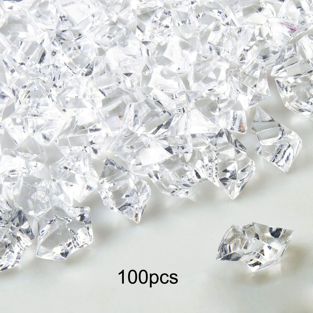 100pcs Clear Acrylic Diamond Crystal Ice Rock Stones Vase Gems Irregular Wedding Party Decor Confetti Table Scatter Beads
100pcs Clear Acrylic Diamond Crystal Ice Rock Stones Vase Gems Irregular Wedding Party Decor Confetti Table Scatter Beads