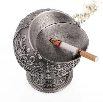 Vintage Windproof Cigarette Ashtray with Lids Metal Hand Stamped Castle and Rose Pattern Portable Eagle Head Cigar Ashtray
Vintage Windproof Cigarette Ashtray with Lids Metal Hand Stamped Castle and Rose Pattern Portable Eagle Head Cigar Ashtray