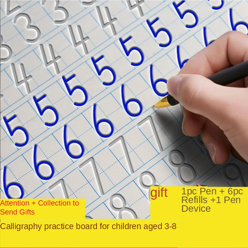 1 Set of Reusable Children’s 3D Number PinYin Drawing English Ietters, Addition and Subtraction Exercise Dook
1 Set of Reusable Children’s 3D Number PinYin Drawing English Ietters, Addition and Subtraction Exercise Dook