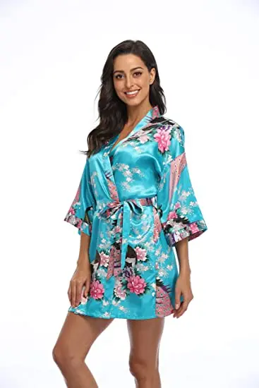 2015 Silk Kimono Robe Bathrobe Women Satin Robe Robe Longue Femme For Women Night Sexy Robes Night Grow For Bridesmaid Summer 2015 Silk Kimono Robe Bathrobe Women Satin Robe Robe Longue Femme For Women Night Sexy Robes Night Grow For Bridesmaid Summer