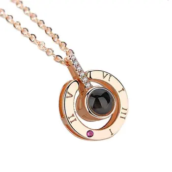 Dropshipping Rose Gold Silver 100 Languages I Love You Shaking Sounds with Projection Clavicle Romantic Memory Wedding Necklace
Dropshipping Rose Gold Silver 100 Languages I Love You Shaking Sounds with Projection Clavicle Romantic Memory Wedding Necklace