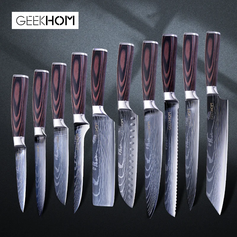 Japanese Kitchen Knives Set Laser Damascus Pattern Chef Knife Sharp Santoku Cleaver Slicing Utility Cooking Knives Kitchen Tool
Japanese Kitchen Knives Set Laser Damascus Pattern Chef Knife Sharp Santoku Cleaver Slicing Utility Cooking Knives Kitchen Tool