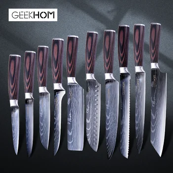 Japanese Kitchen Knives Set Laser Damascus Pattern Chef Knife Sharp Santoku Cleaver Slicing Utility Cooking Knives Kitchen Tool
Japanese Kitchen Knives Set Laser Damascus Pattern Chef Knife Sharp Santoku Cleaver Slicing Utility Cooking Knives Kitchen Tool
