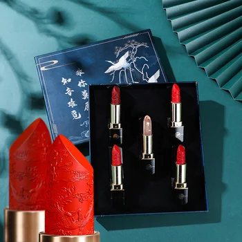 Christmas Present 5Pcs Chinese Style Carved Velvet Lipstick Set Lasting Moisturizing Matte Lipgloss Women Lip Makeup Cosmetics
Christmas Present 5Pcs Chinese Style Carved Velvet Lipstick Set Lasting Moisturizing Matte Lipgloss Women Lip Makeup Cosmetics