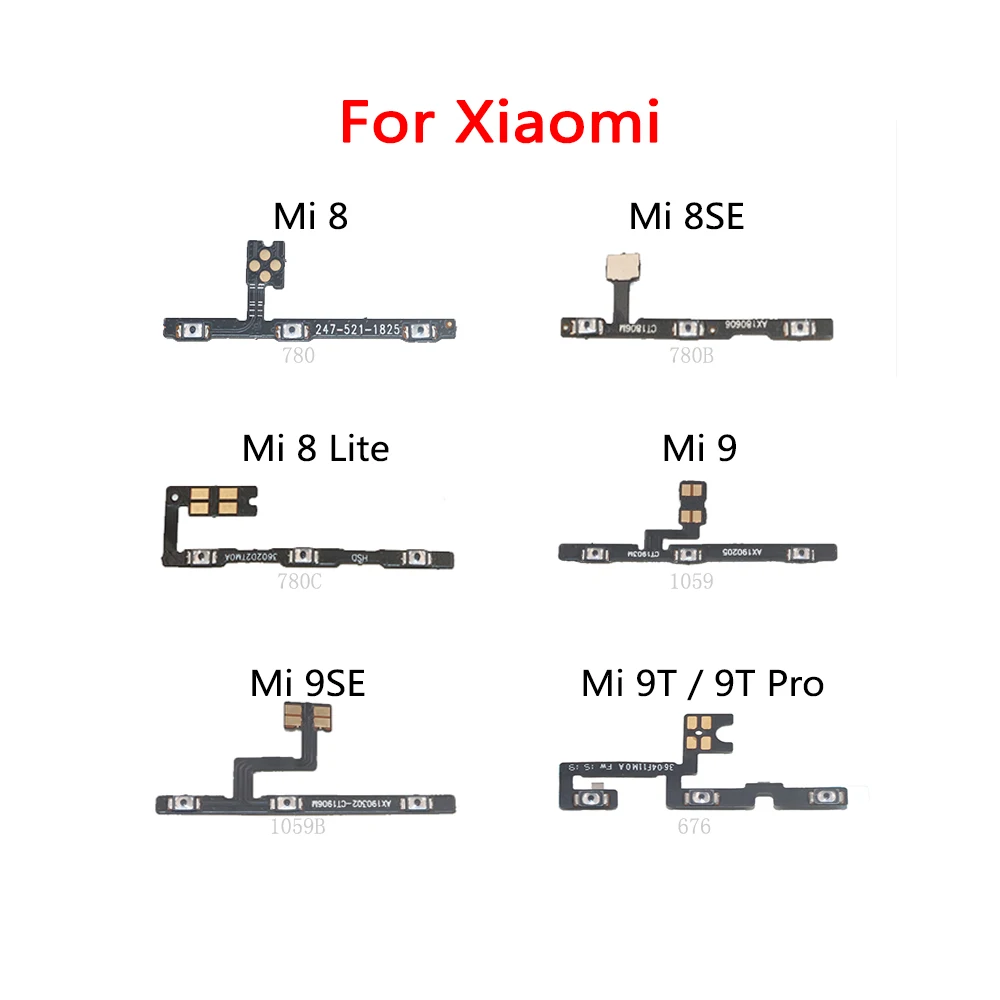 Фото Гибкий кабель для Xiaomi Mi 8 Lite 8SE 9 9SE 9T PRO кнопка включения и выключения звука |
