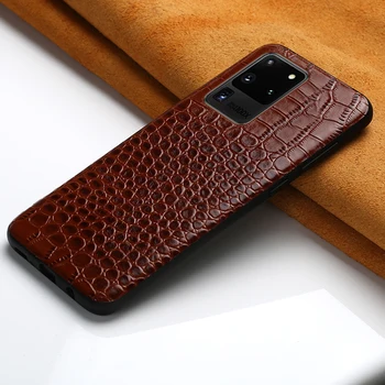 

LANGSIDI Leather case For Samsung Galaxy s20 plus s20+ ultra A50 a30 a70 s10 s9 Genuine leather cover Note 10 plus a7 a8 2018 a9