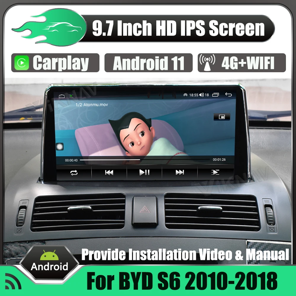 

128GB 2 Din Car Stereo Radio For BYD S6 2010-2018 HD Touch Screen Autoradio GPS Navigation Multimedia DVD Player Head Unit
